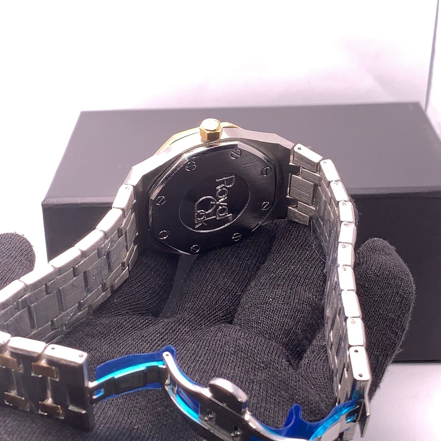 Audemars Piguet Silver Chain Golden Dial Luxury Watch