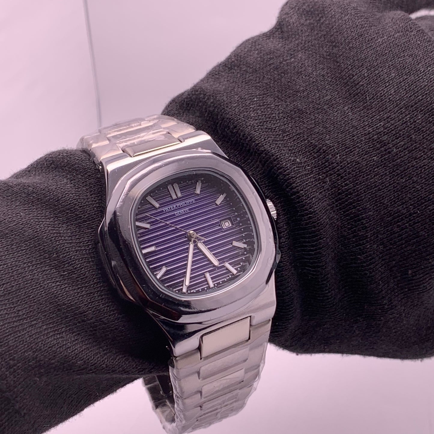 Patek Philippe Blue Dial Silver Chain Luxury Watch