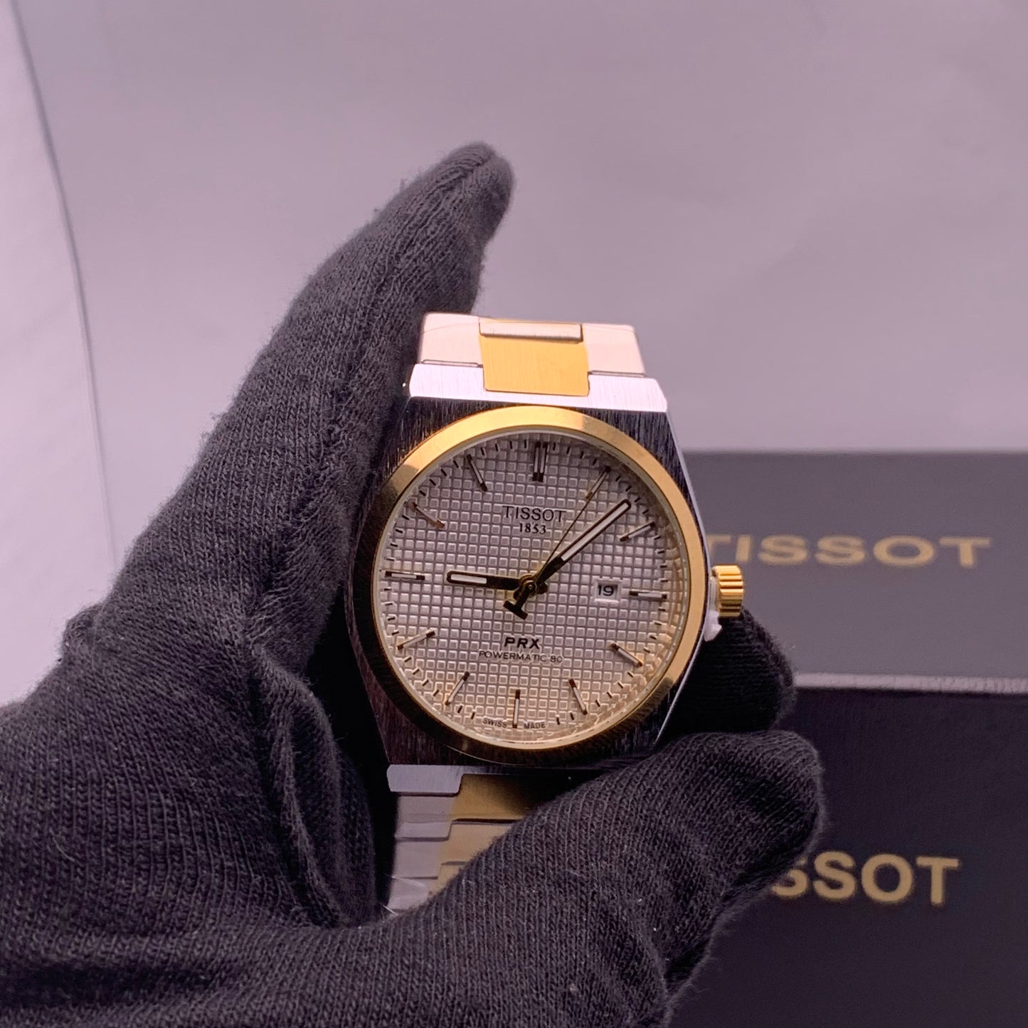 Tissot PRX Blue Dial Silver Chain Luxury Watch