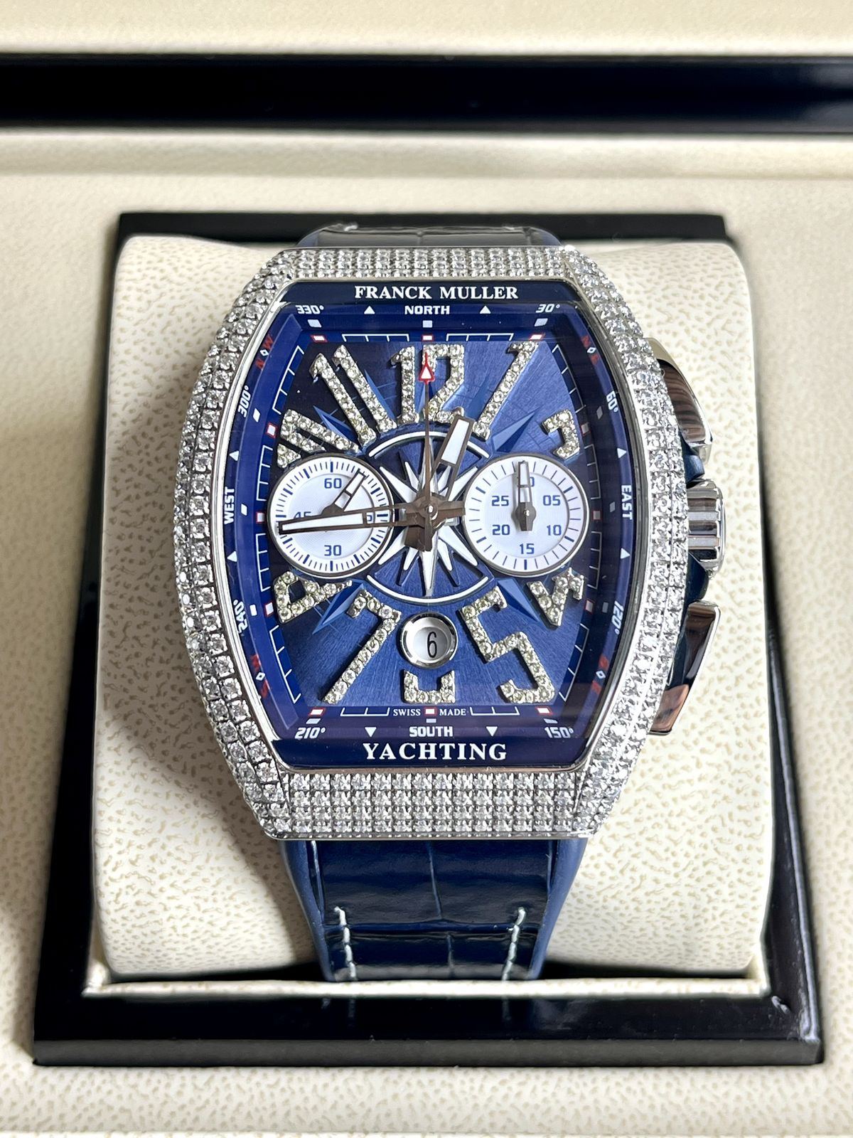 Franck Muller Inspired Watch – Silicon Strap with Leather Stitching