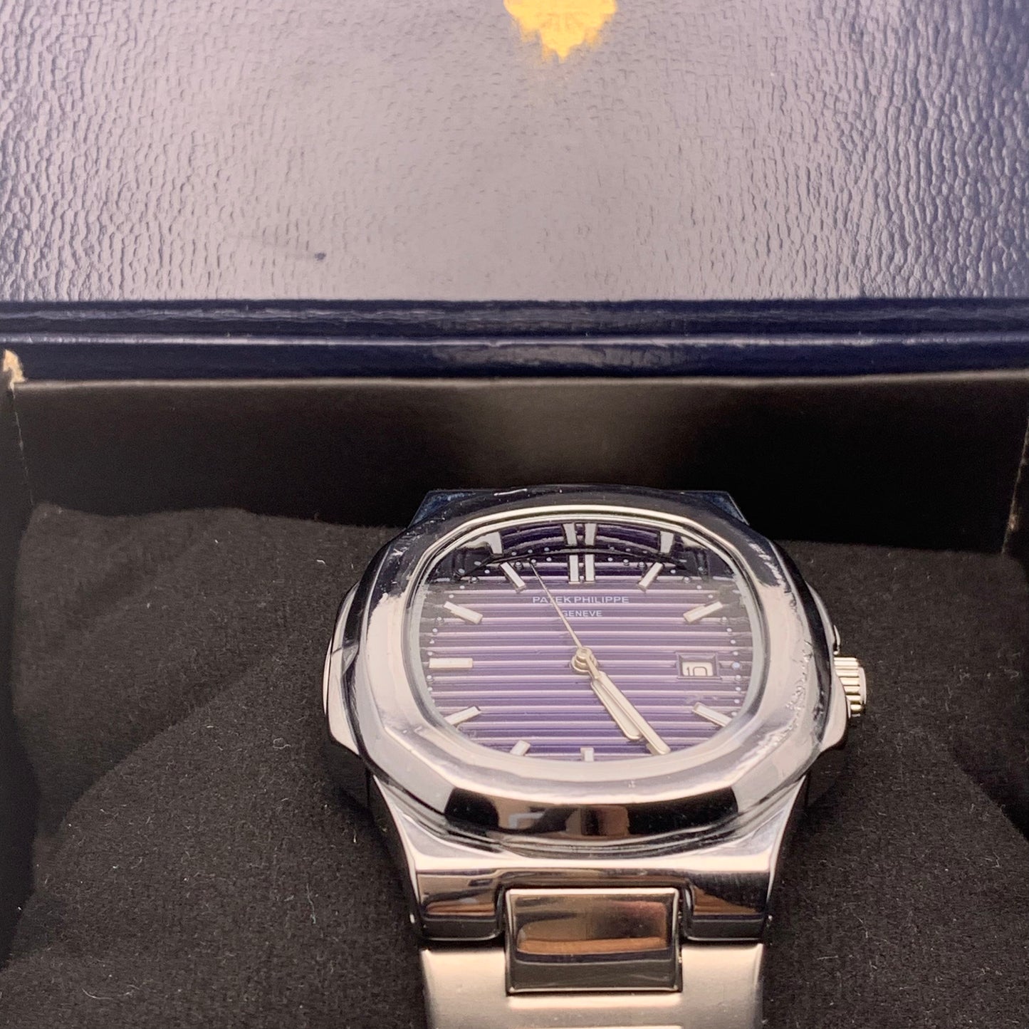 Patek Philippe Blue Dial Silver Chain Luxury Watch