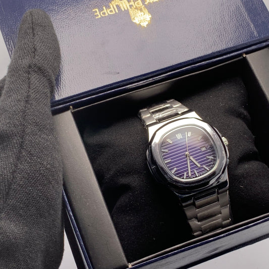 Patek Philippe Blue Dial Silver Chain Luxury Watch
