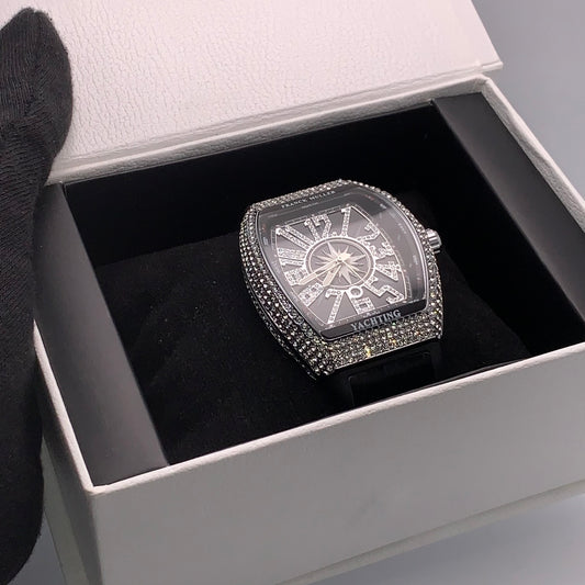 Franck Muller Silver Chain Blue Dial Luxury Watch