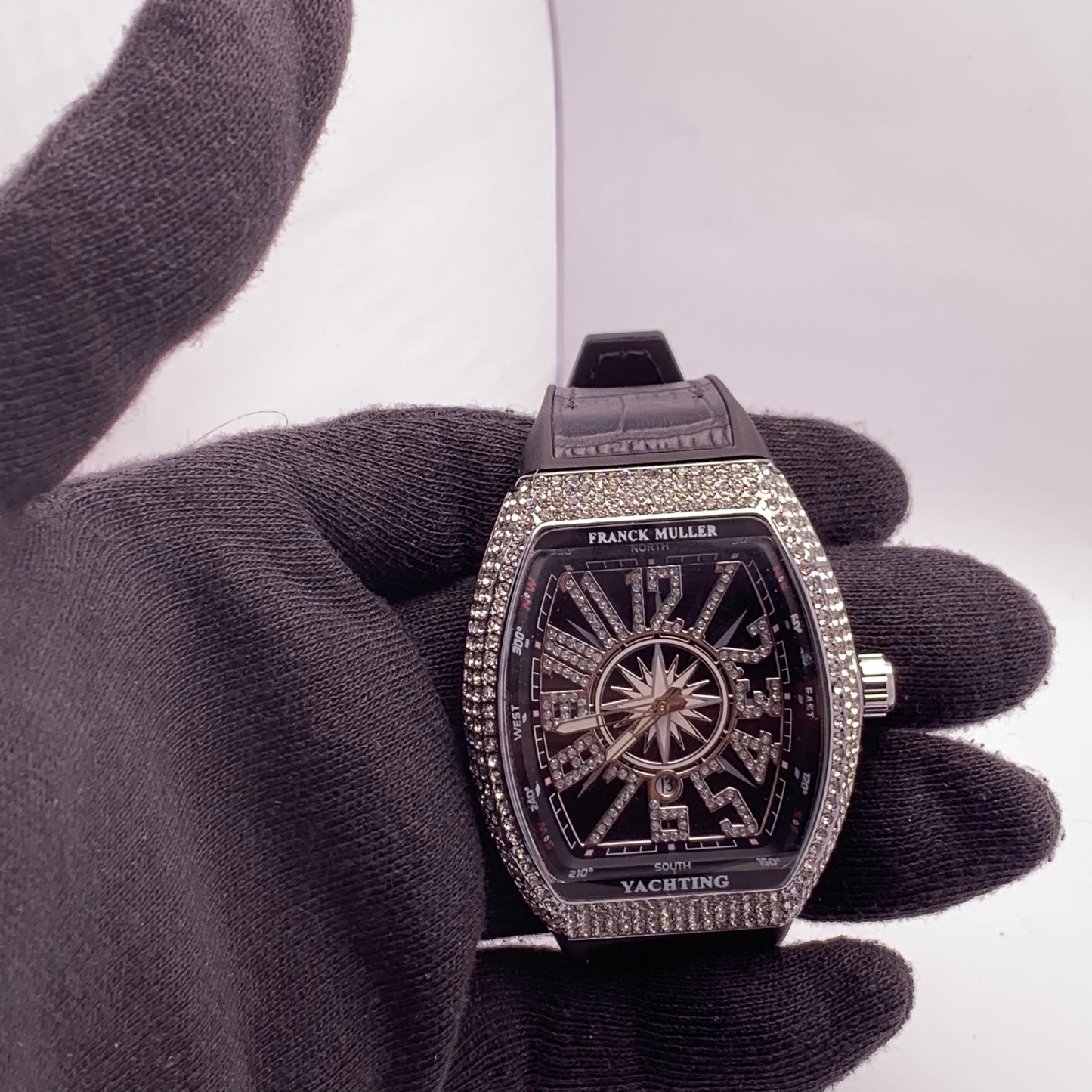 Franck Muller Silver Chain Blue Dial Luxury Watch