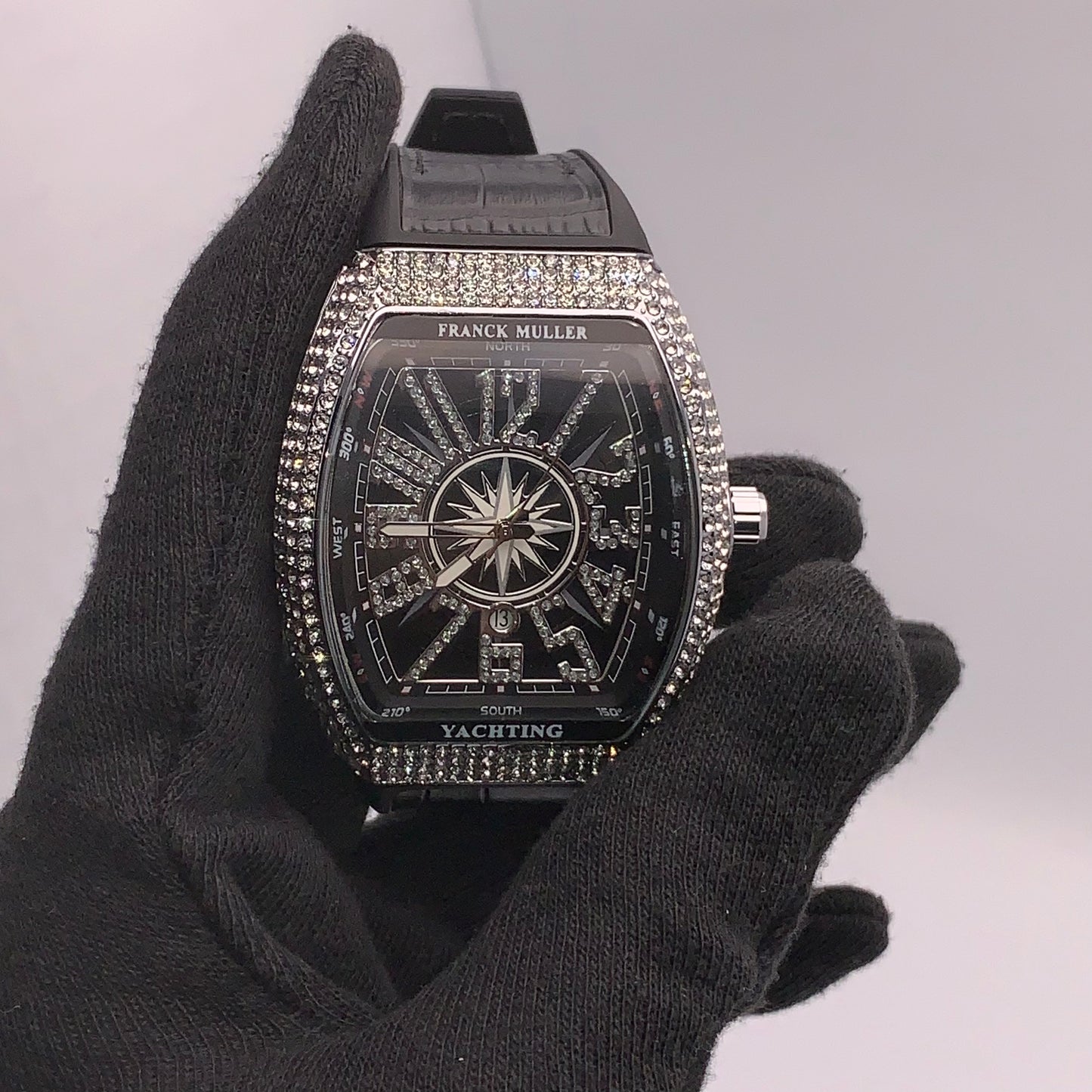 Franck Muller Silver Chain Blue Dial Luxury Watch