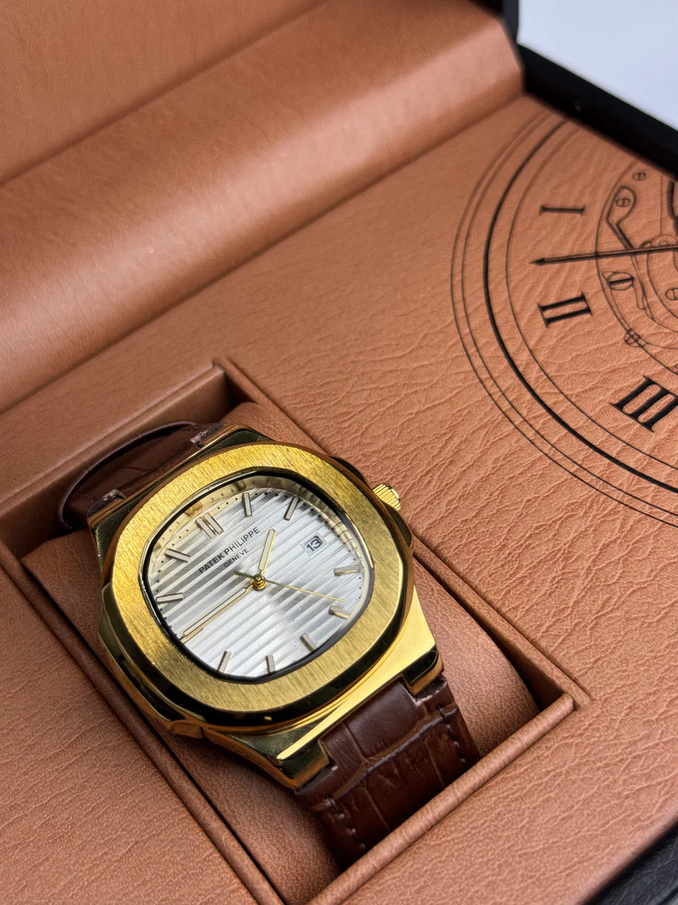 Patek Philippe Inspired Watch – Classic Leather Strap